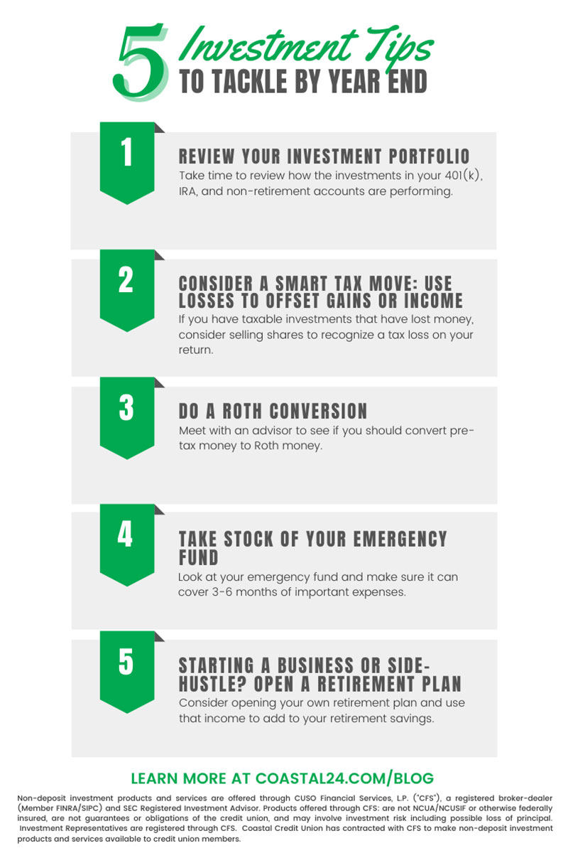 5 Investment Tips to Tackle by Year End - Infographic